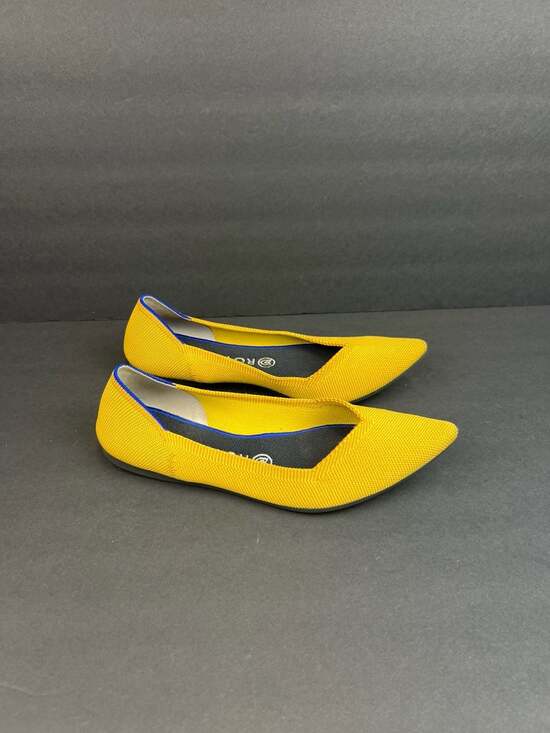 Rothy's Shoes - Rothy's The Point Women's Knit Ballet Flats in Marigold Yellow Size 9